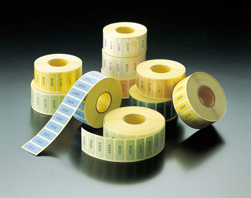 带有序列号的超色标记，黄色