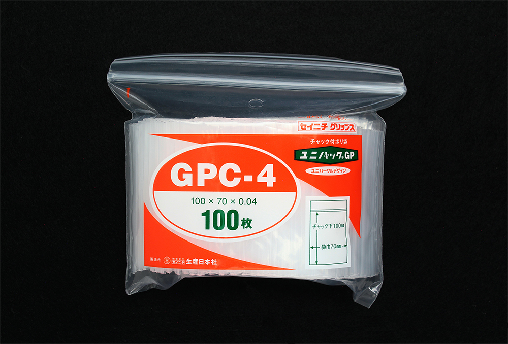 Unipack GP GPC-4 100 x 70毫米x 0.04毫米厚（100张）