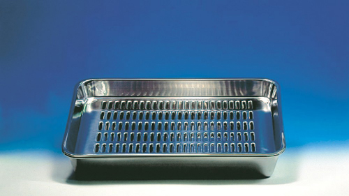 不锈钢排水蝙蝠，6件，尺寸480 x 335 x 45毫米深