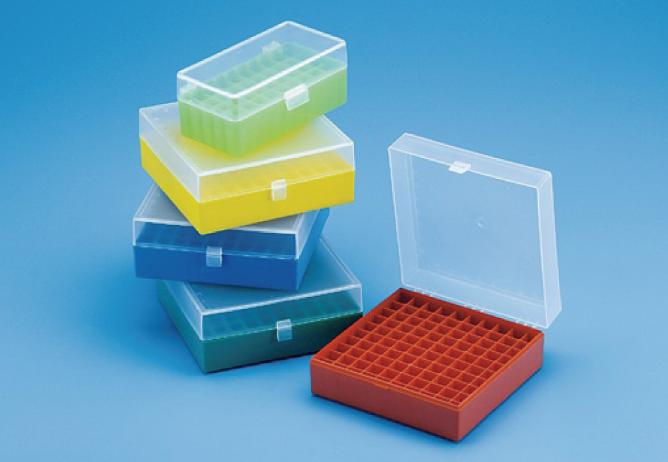 冷冻立方体盒pp孔的孔数100，1.8毫升黄色