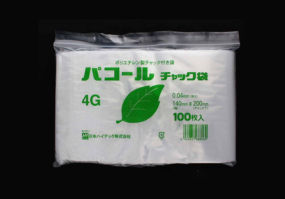 PACOL拉链袋4G 140 x 200mm 0.04mm厚（100张）