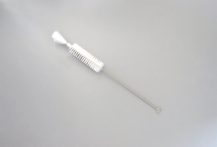 注射器洗涤刷20cc（PBT发型：白色）刷长85mm x直径&phi;27mmx总长度315mm（10件）