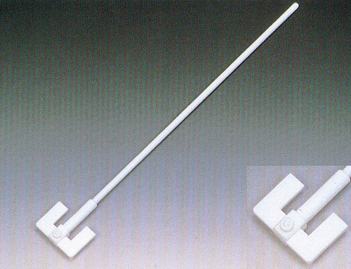 PTFE W型撹拌棒(固定式羽根付) 625mm&times;8&Phi;