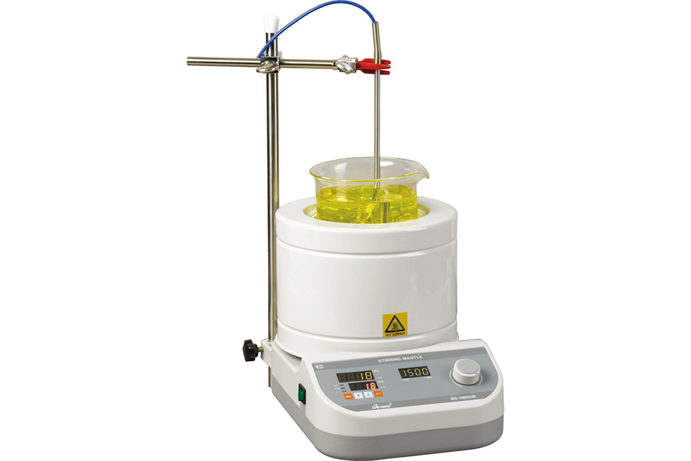 烧杯的MANTL加热器MS-DMSDB-5，带有500ml数字温度控制器和入门，数字旋转速度显示器