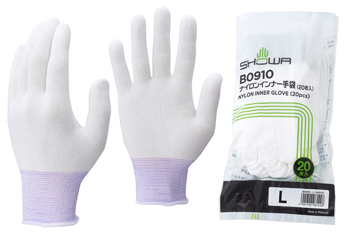 尼龙内手套B0910 L（20件）