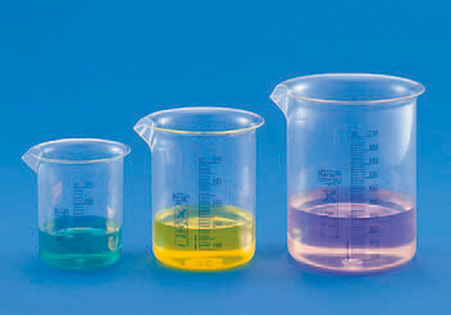 带有蓝色秤1728 PMP 5000ml的烧杯