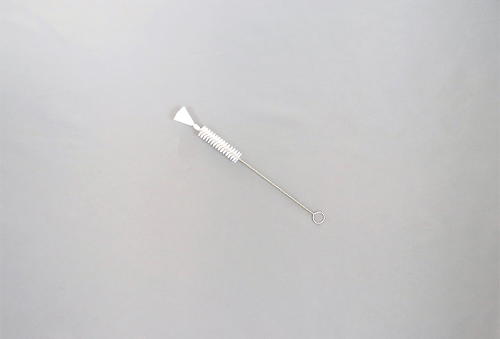 注射器洗涤刷2cc（PBT发型：白色）刷长50mm x直径&phi;12mmx总长度190mm（10件）