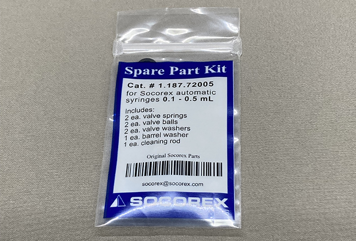 Socolex SH连续分配器材料的消耗品：氟橡胶，PTFE，不锈钢