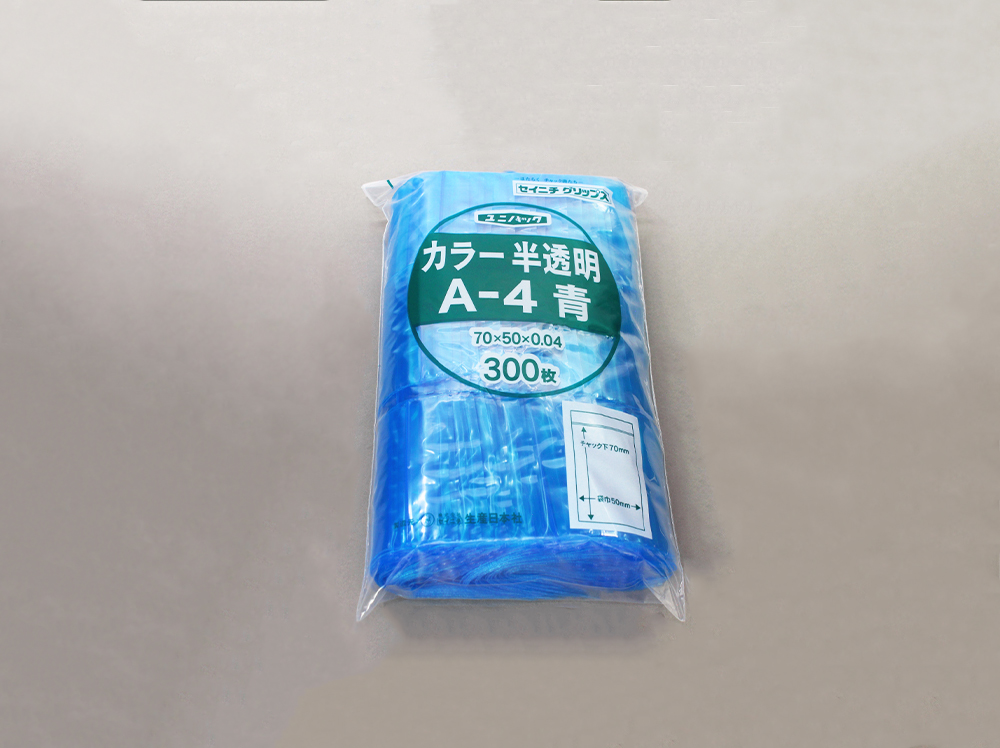 Unipack颜色半透明A-4蓝色50 x 70毫米x 0.04毫米厚（包括300张纸）