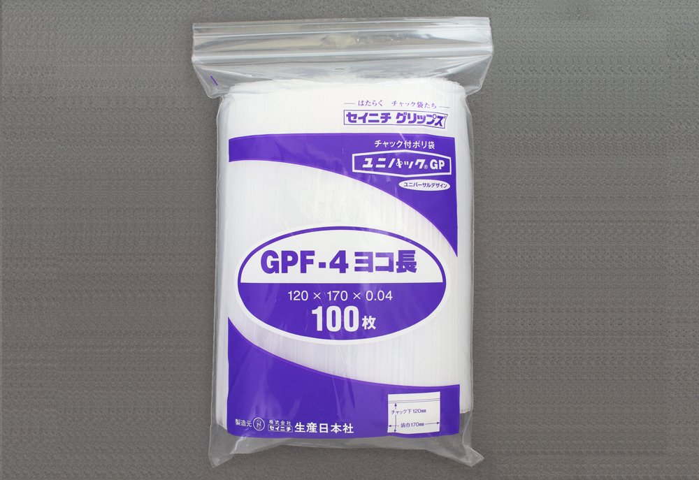 Unipack GP F-4水平长度120 x 170 x 0.04mm厚（包括100张纸）
