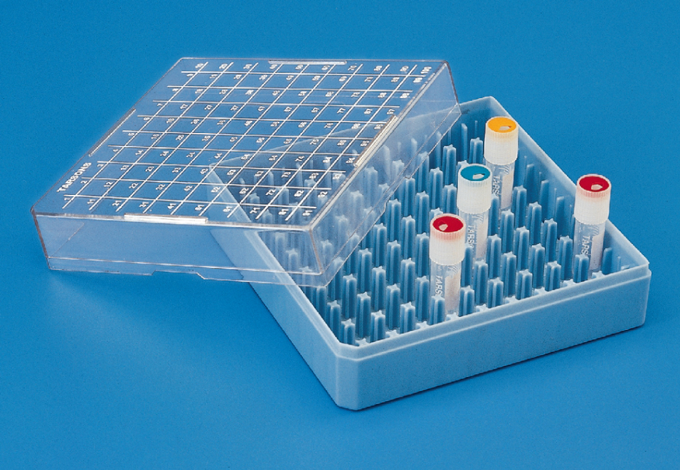 冷冻盒100 PC的孔数量为100，1.0和1.8毫升黄色