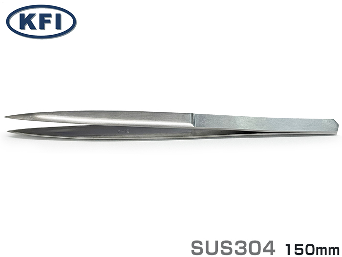 精密镊子K-12厚型150mm不锈钢（120001）