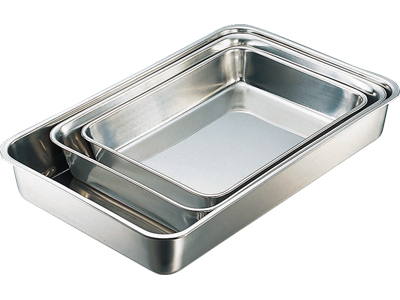 生态清洁18-8平方床，3件，590 x 425 x 110毫米，18-8不锈钢，生态清洁加工