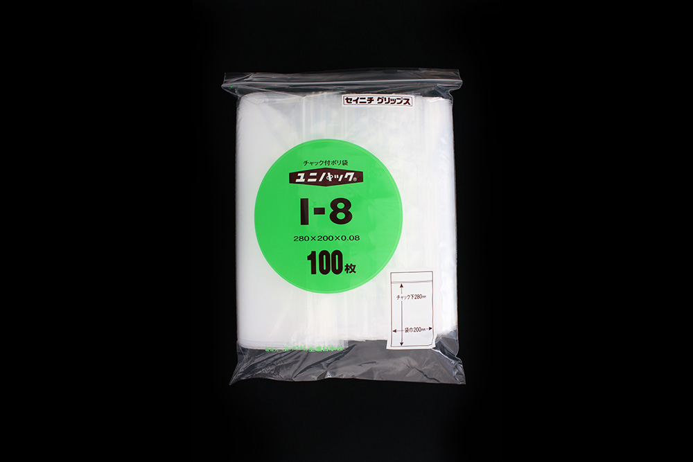 Unipack（透明）I-8 280 x 200 mm 0.08毫米厚（100张）