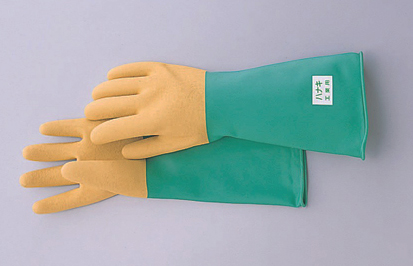 Hanaki工业橡胶手套416，带有防滑手指[符合JIS T 8116]