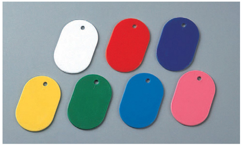 椭圆形标签由泡沫聚苯乙烯制成60-p捏尺寸2.5mm x 40mm x 60mm