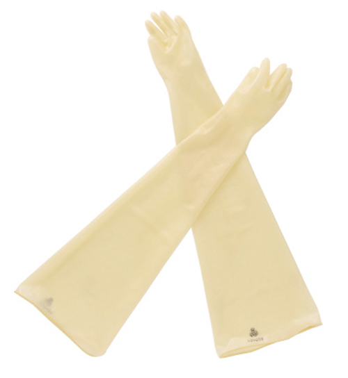 天然橡胶（白色） 胶手套，厚度0.6mm x长800mm