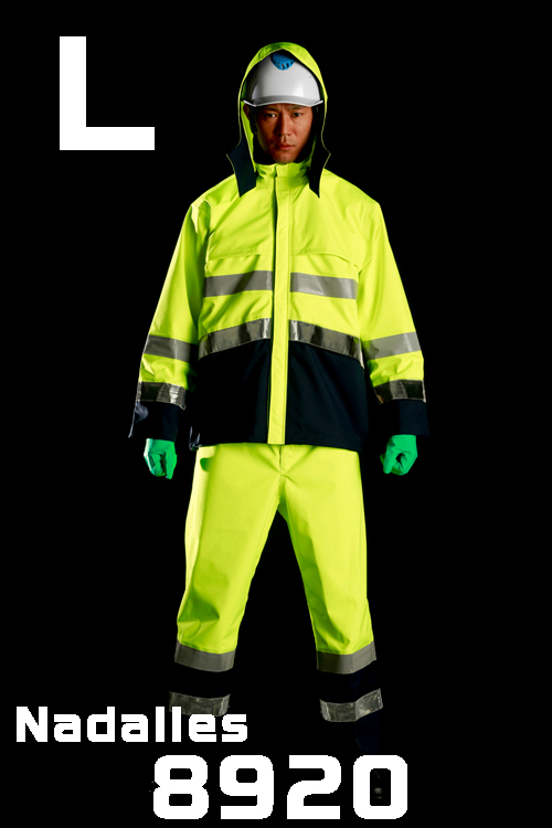 高见性纳达雷斯雨服8920顶部和底部荧光黄色 - 尺寸L