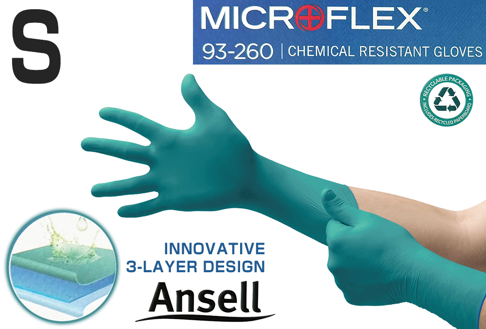 Ansel Microflex S（50张）氯丁橡胶一次性手套93-260-7