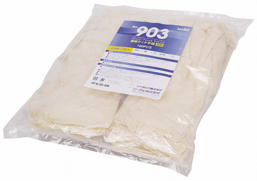 No.903精致的触摸 胶（天然橡胶）手套l尺寸（100件）