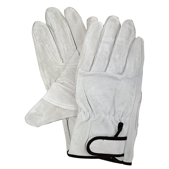 猪绒面革手套9413带有粉末，ll尺寸，3对，5对的魔术