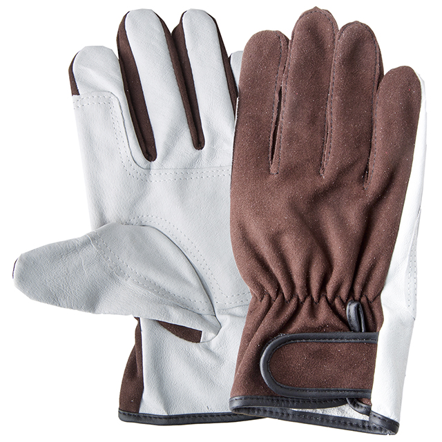 猪皮革和高弹性织物手套2730 Magnum LL（包括10对）