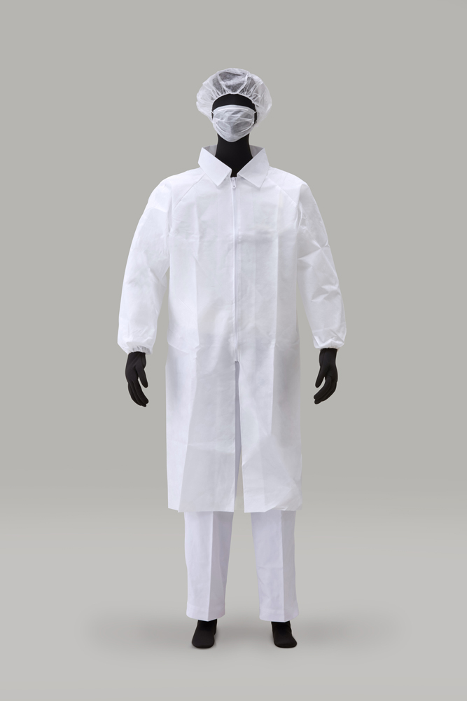 白色外套3件套件NC-3 3L（白色外套，帽子，口罩）