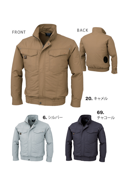 Xebec空调服装Blouson Charcoal 5L尺寸没有风扇