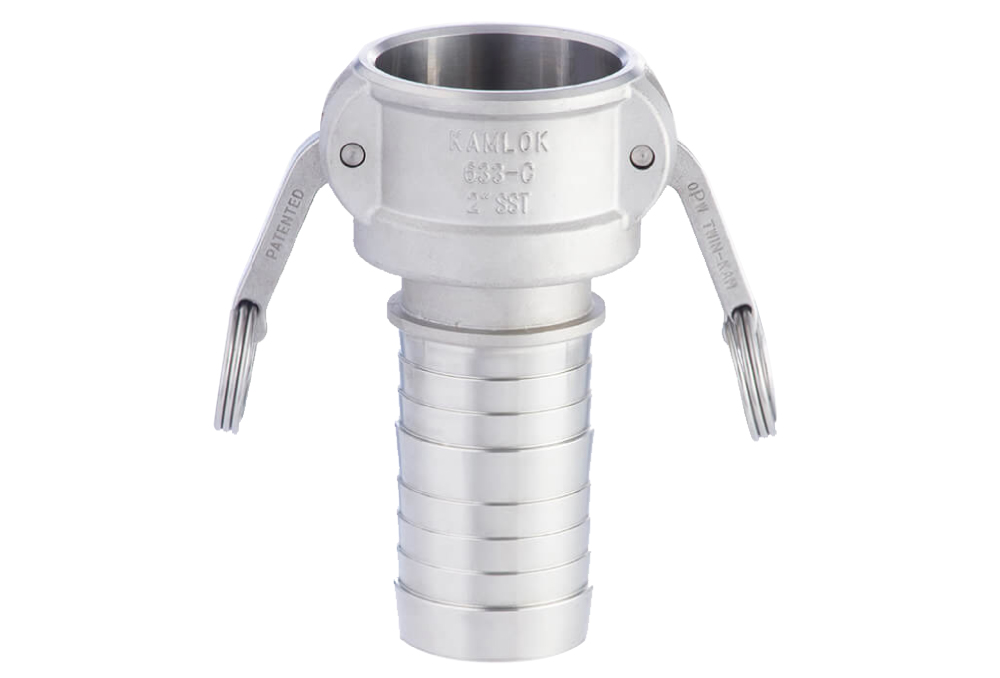 Camlock铜软管柄（不锈钢）633-C 4英寸SST（对于软管内径100mm）