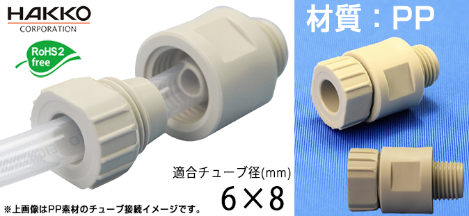 层压管6x8-R1/4-PP的树脂连接器