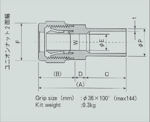 超级300 P系列适配器英寸大小P-UA W8-PB1B适用管1x7/8