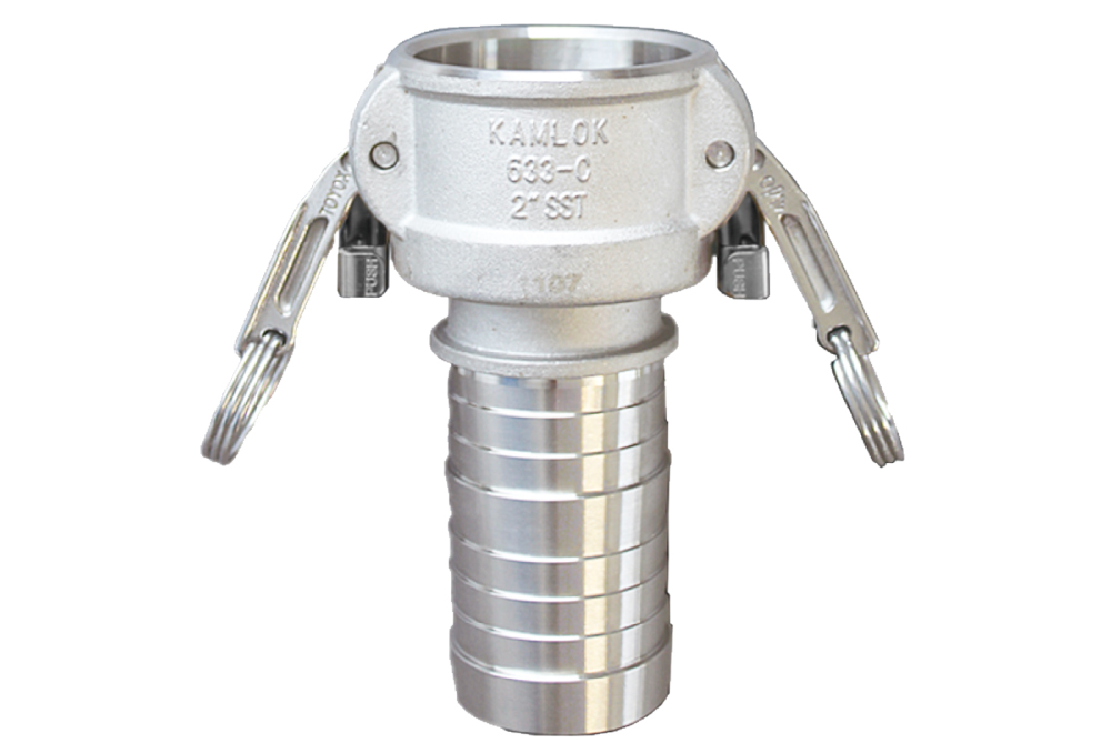 Camlock双锁耦合器（SUS）软管Shank 633-CL 4英寸SST（对于软管内径100mm）