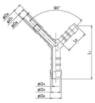 Norma多乙基Y型不同直径的软管拟合Yrs6-8-6（10件）