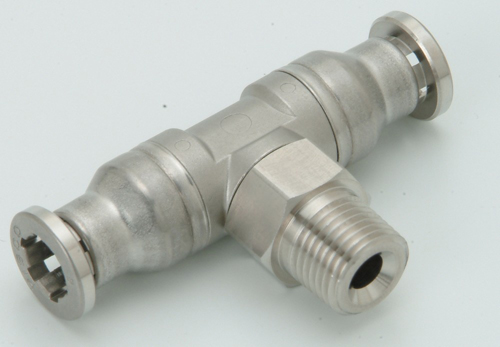 管子拟合SUS316 T恤SSPB 6-M5适用的管外径6螺钉M5 x 0.8