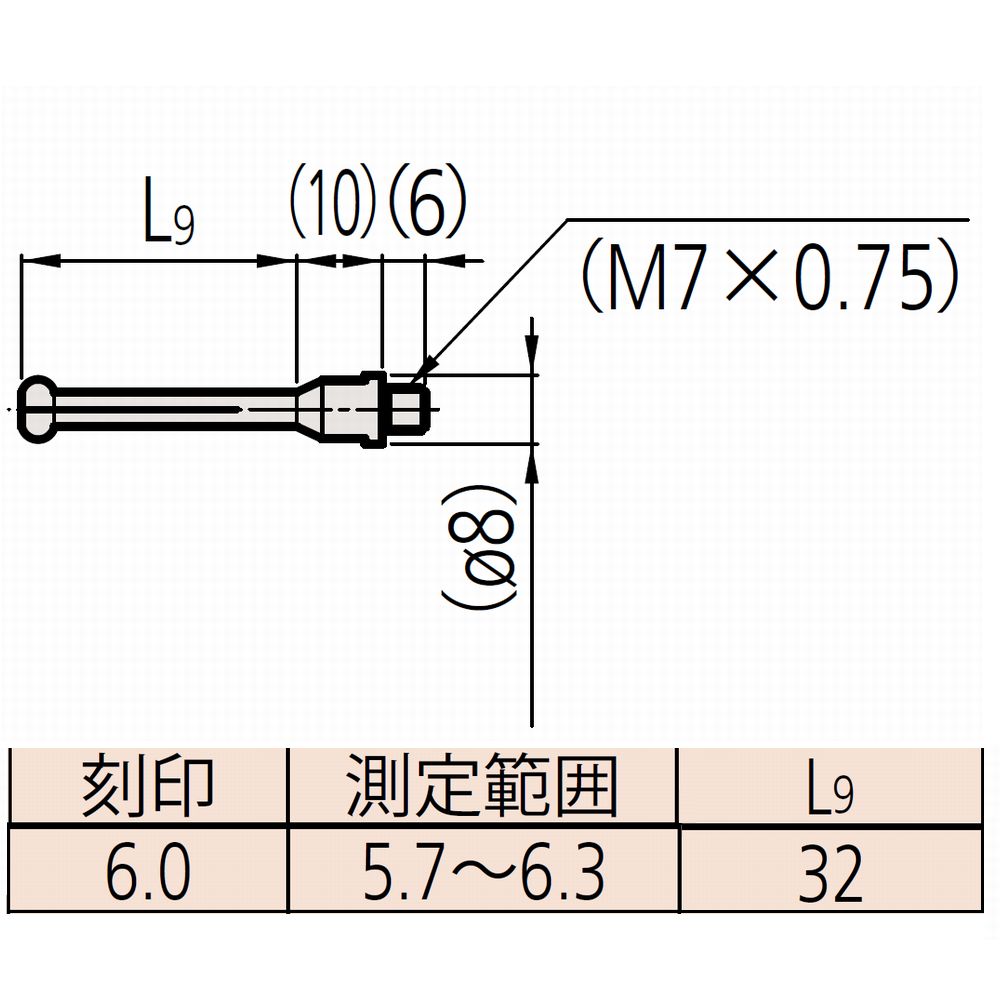 测量元件（CG-7.30MX/6.00mm（201432）21DAA603E