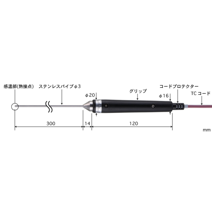 半固形物・液体一般用温度センサBS-31E-030-TC1-ASP