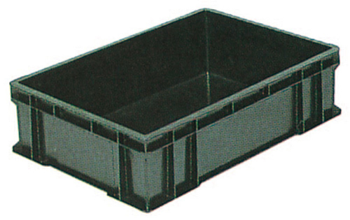 San Eleknar San Bocks＃56C导电PP 658mmx448mmx167mm黑色