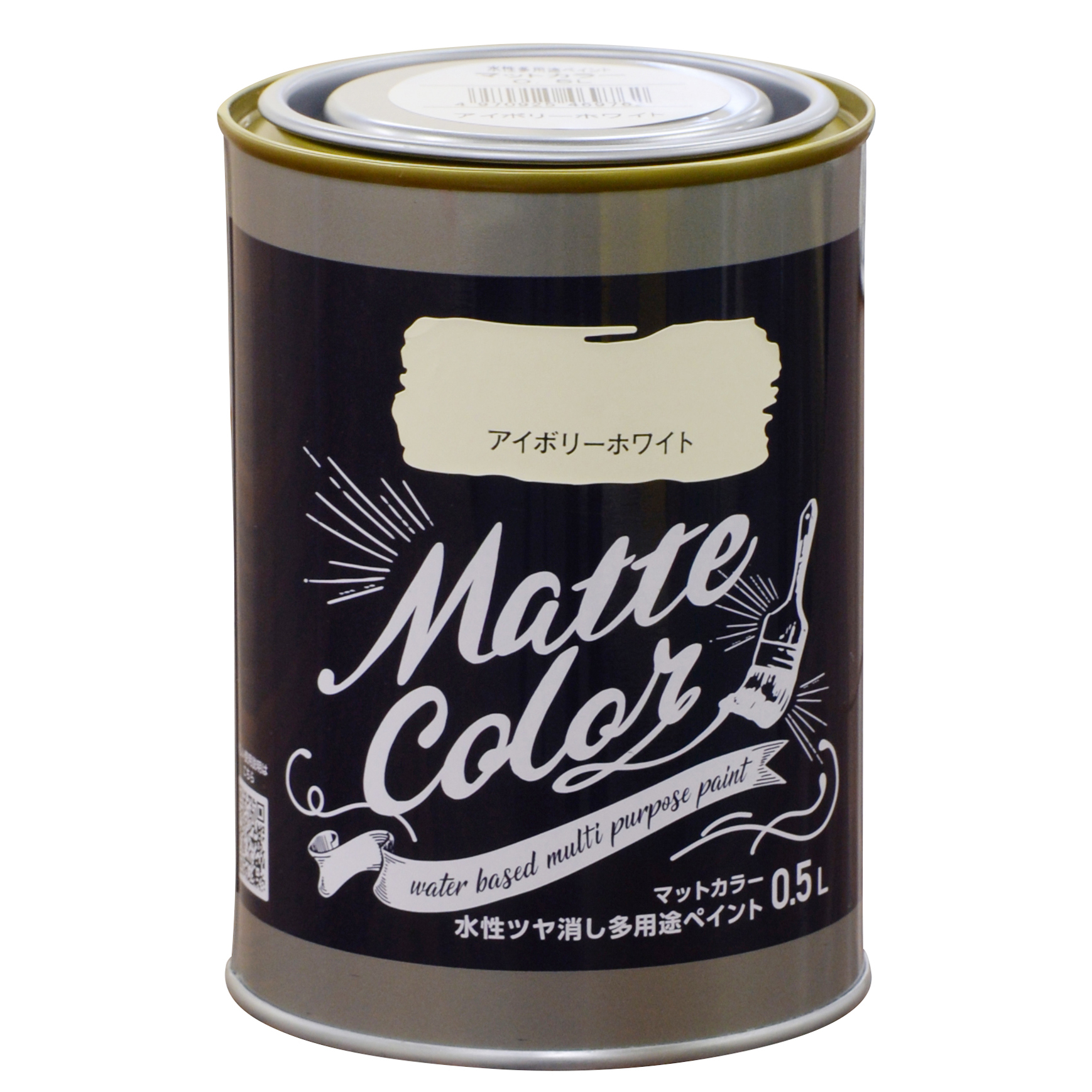水基多功能油漆哑光颜色0.5L象牙白色