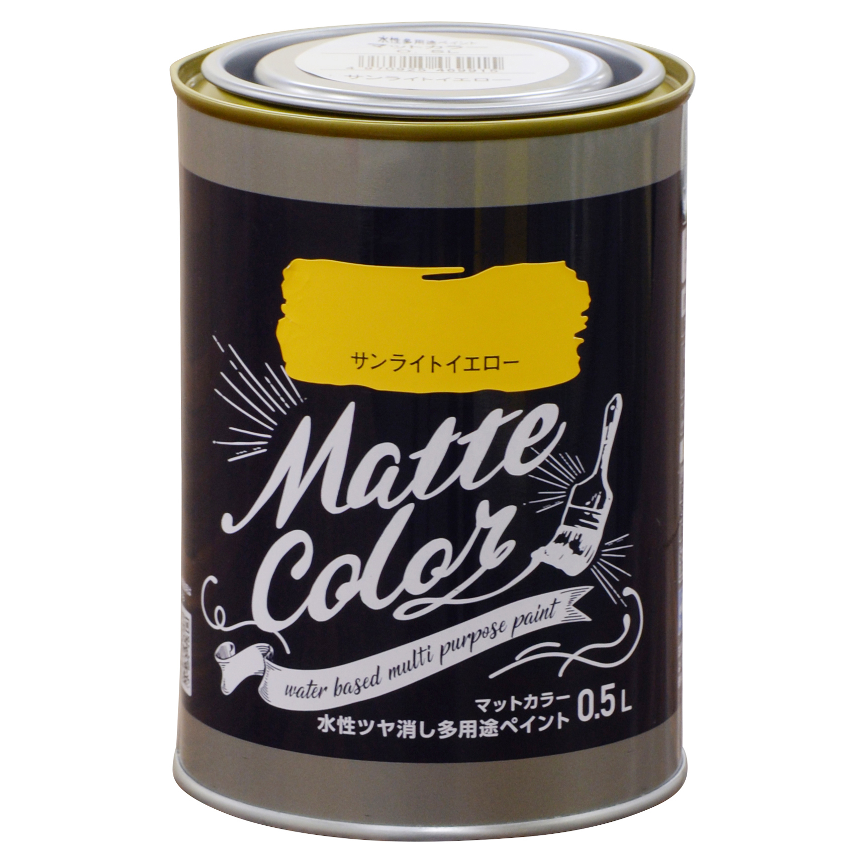 水基多功能油漆哑光颜色0.5l阳光黄色