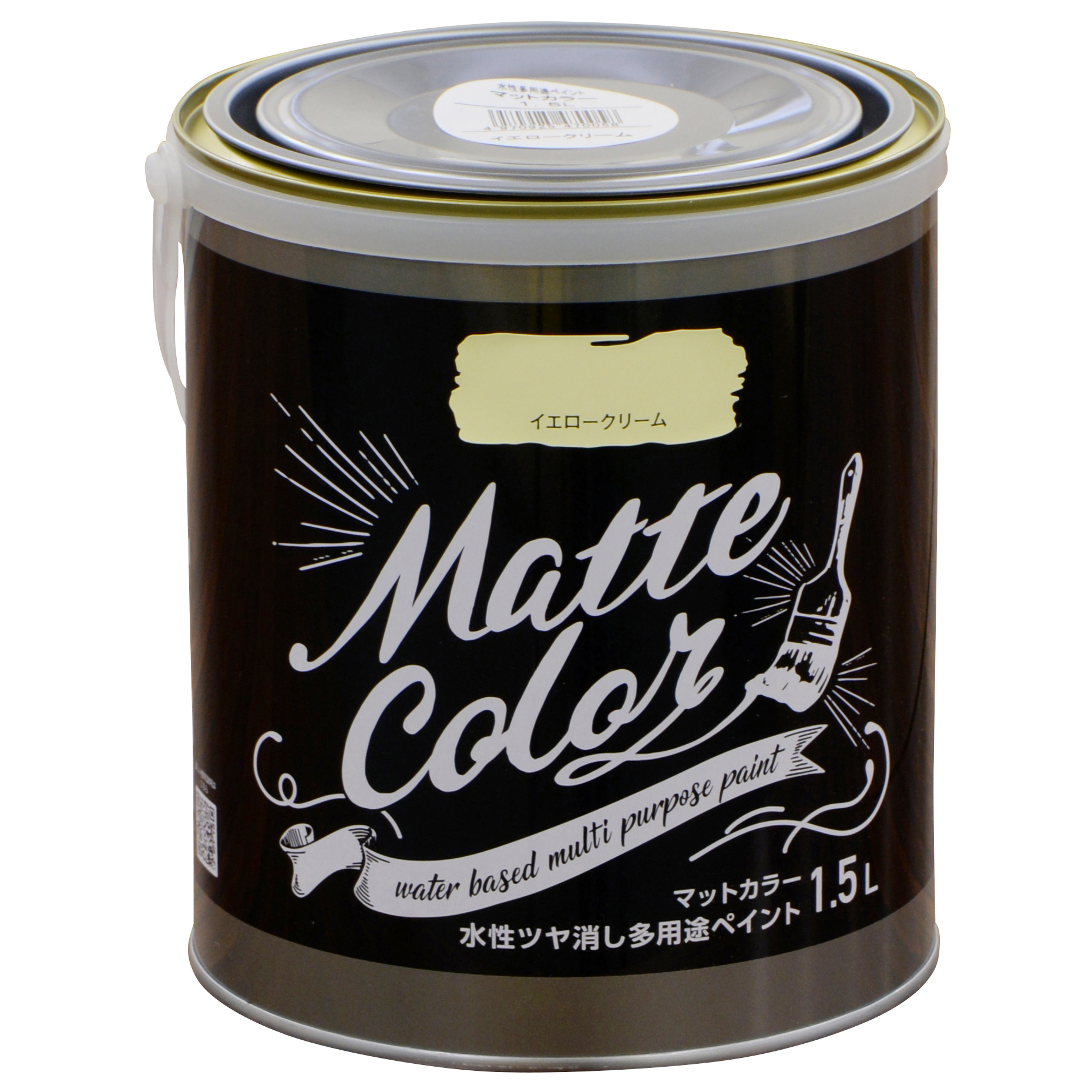 水基多功能油漆哑光颜色1.5l黄色奶油