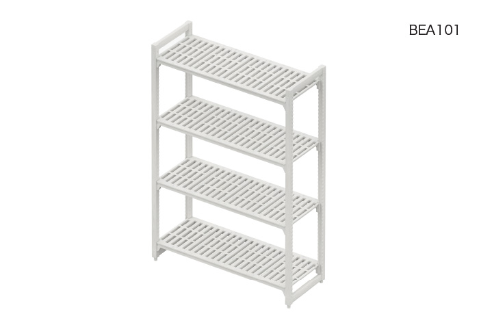 架子类型P 4层网格完全套件H1800 X W1200 X D450（BEA101）