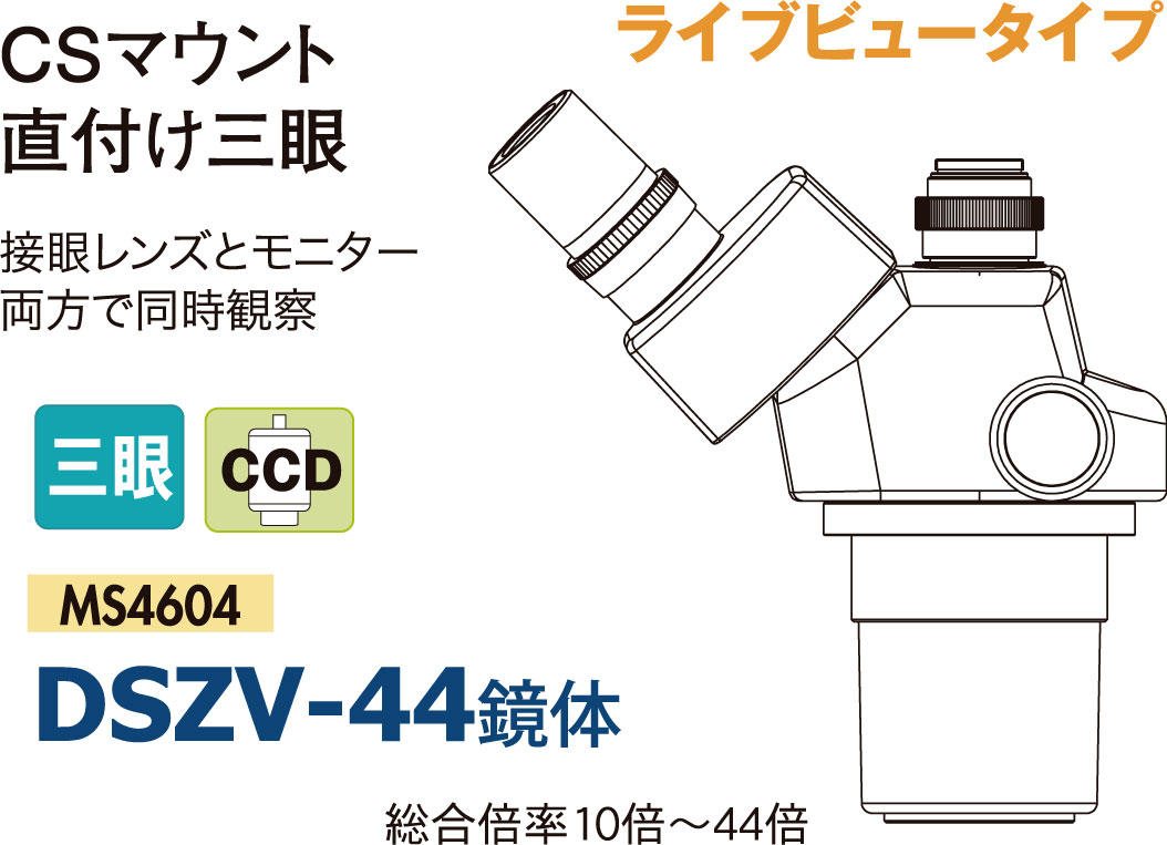 纸箱光学单元三眼缩放10x-44x