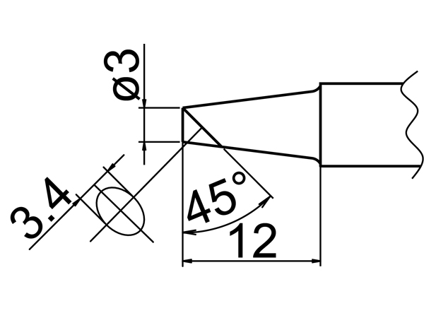 FX-838 TROWEL TIP 3BC TYPE T20-BC3