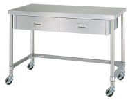 带脚轮的工作表（SUS430/三侧框架）WDTC-18090-U75 1800 x 900 x 800