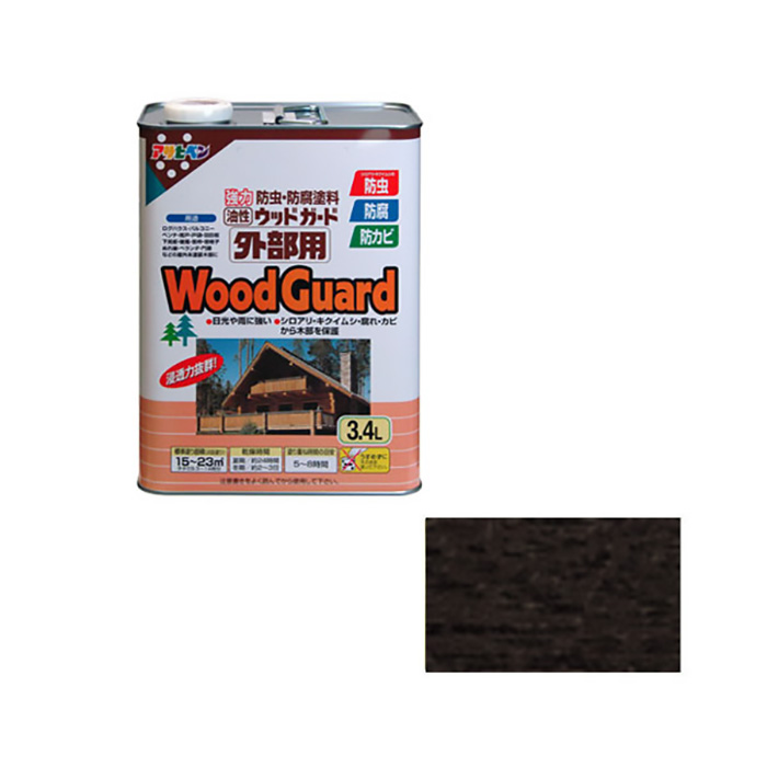 油基木护卫，外部用途，3.4L，黑色