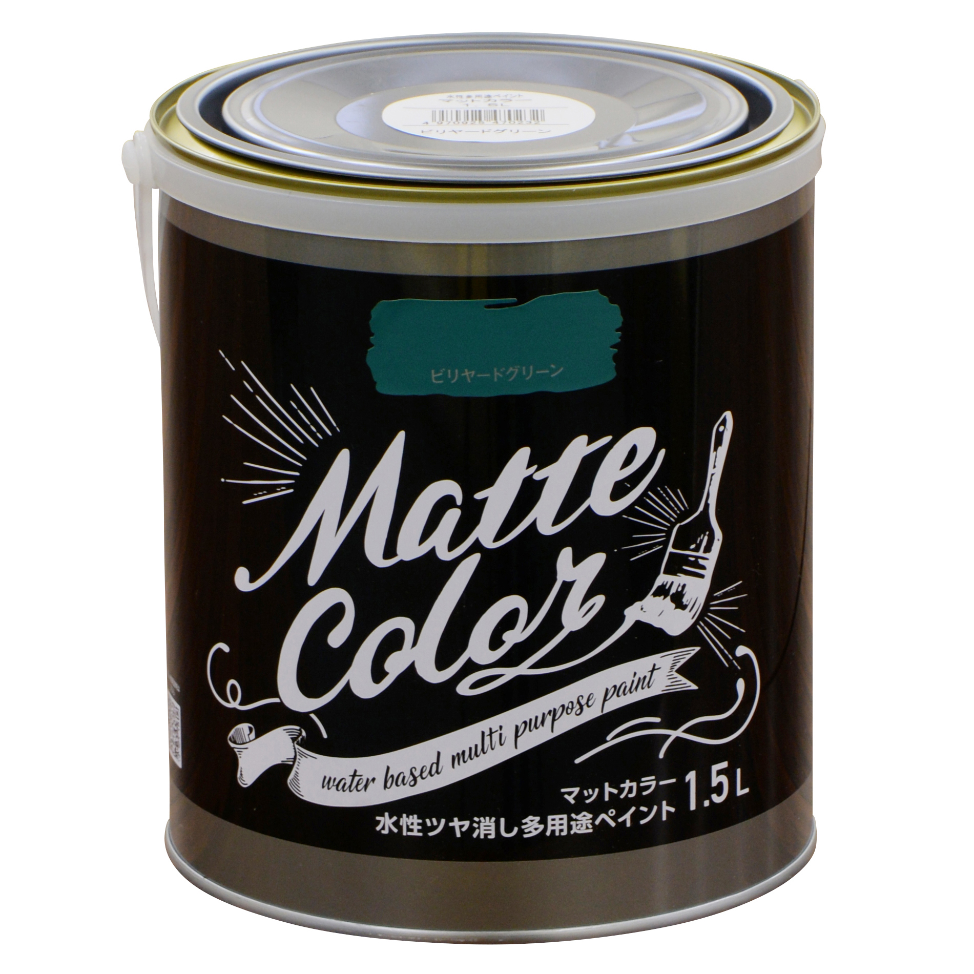 水性多功能油漆哑光颜色1.5L台球绿色