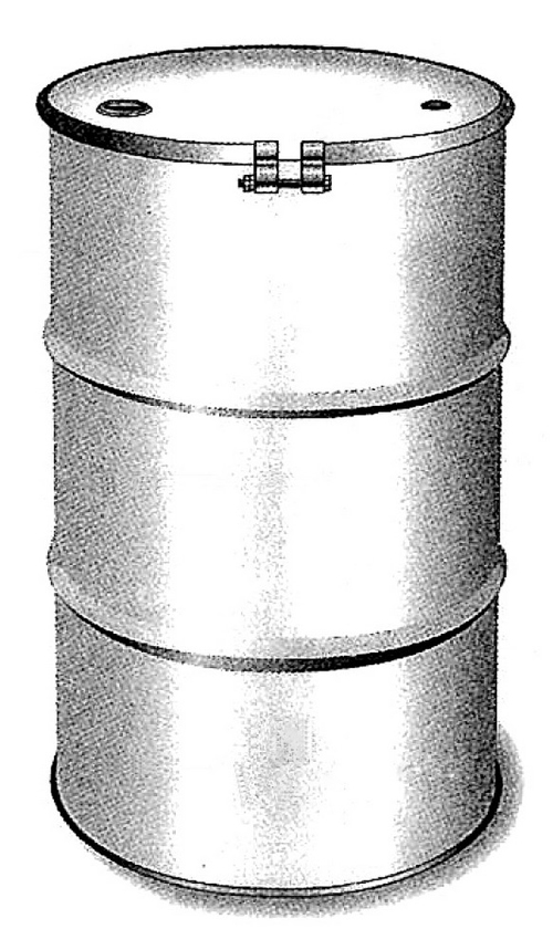 200L铁开鼓颜色：蓝色顶部平坦内部涂漆螺栓类型