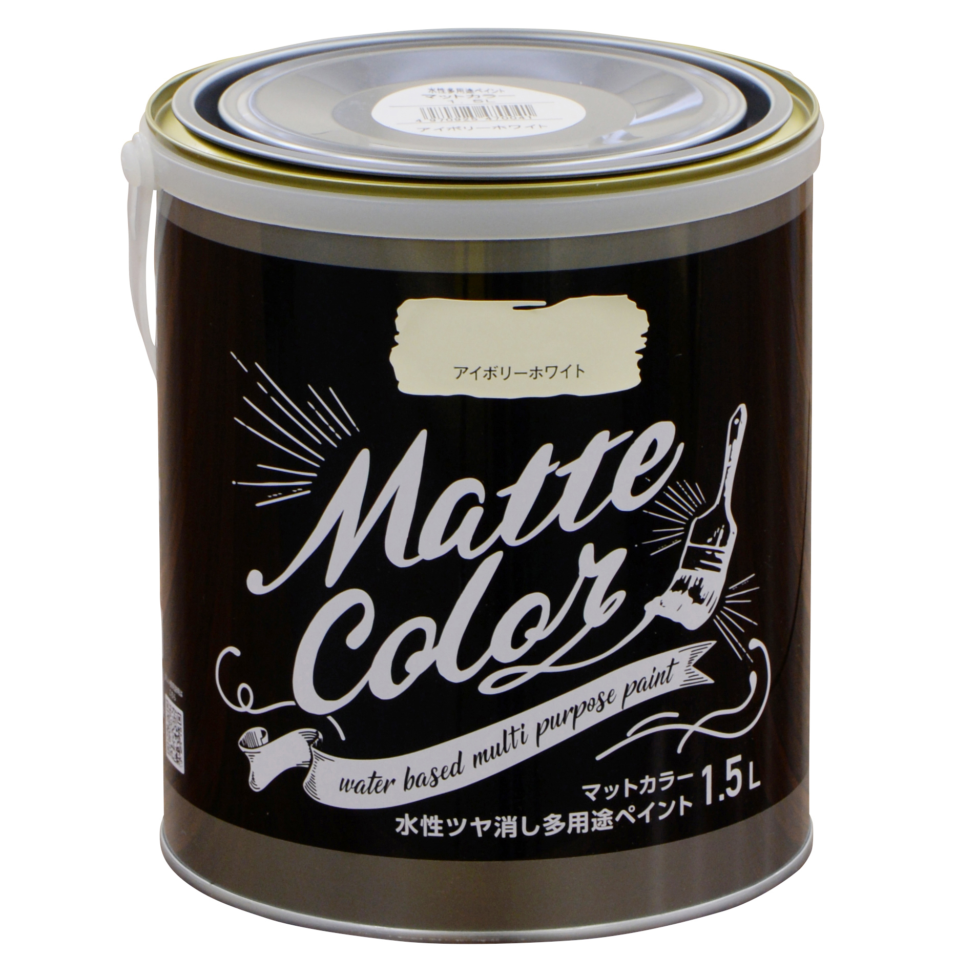 水基多功能油漆哑光颜色1.5l象牙白色