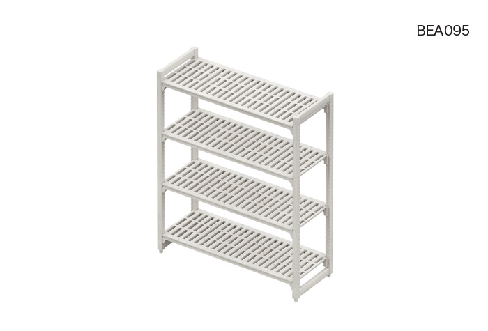 架子类型P 4层网格完全套件H1500 X W1200 X D450（BEA095）