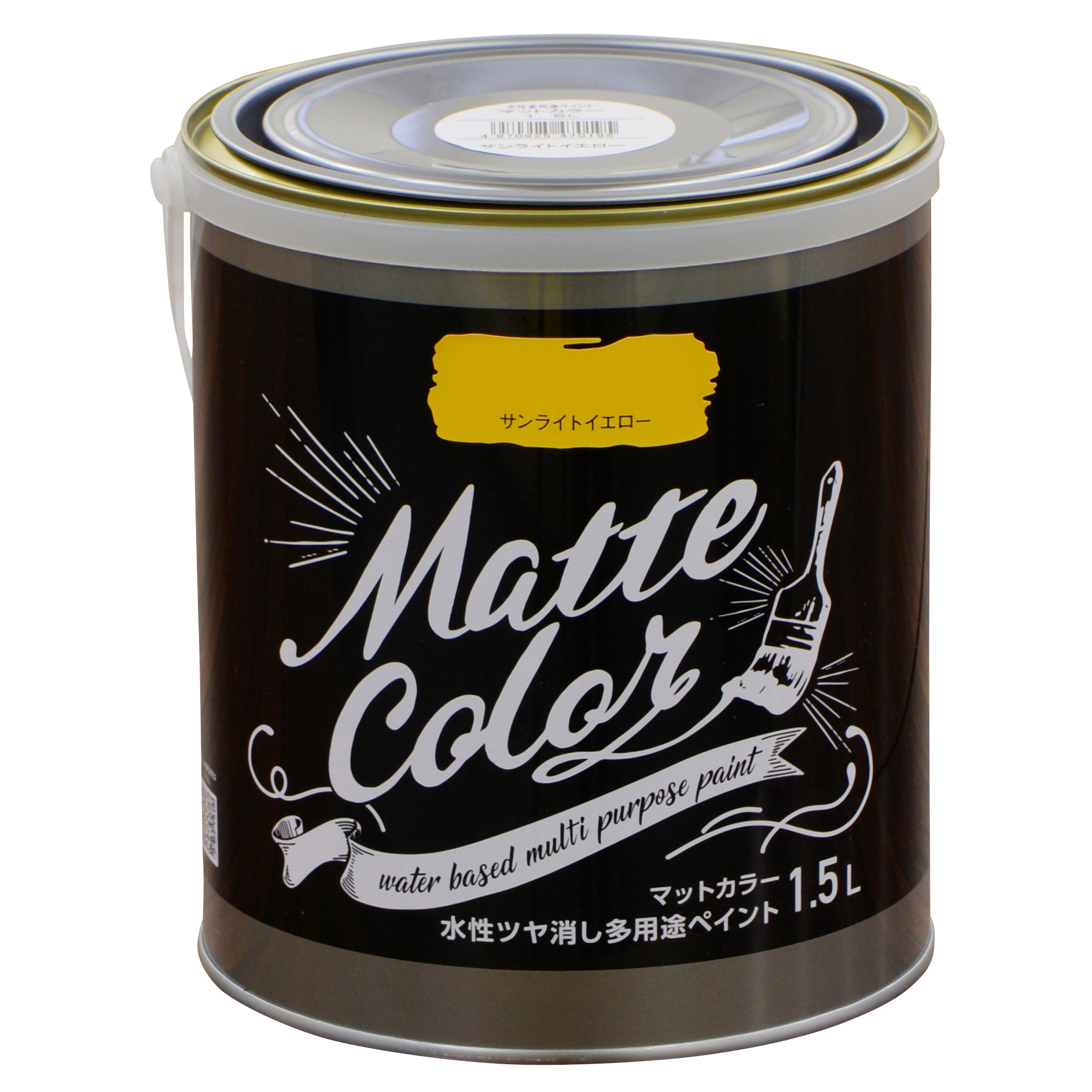 水基多功能油漆哑光颜色1.5l阳光黄色